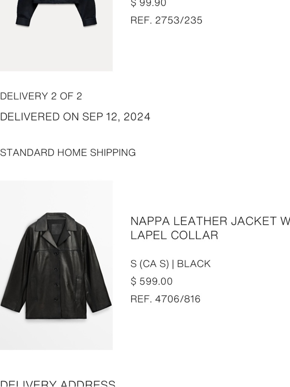 Massimo Dutti Black Leather Button-Front Jacket - Picture 2 of 9